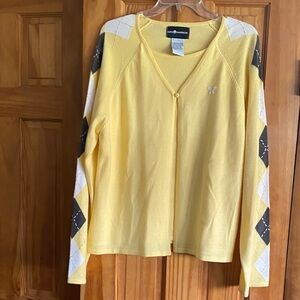 Sag Harbor Yellow Argyle Sweater